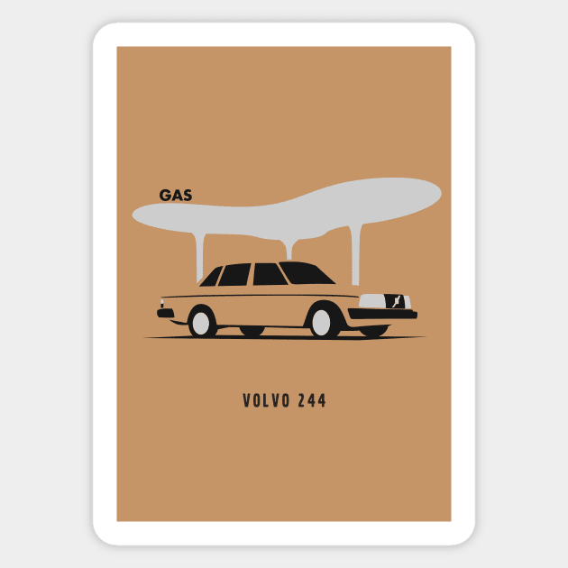 Volvo 244 Sticker by TheArchitectsGarage